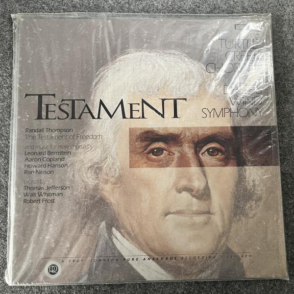 TESTAMENT - AMERICAN MUSIC FOR MALE CHORUS AND BAND 