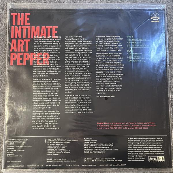 THE INTIMATE ART PEPPER 